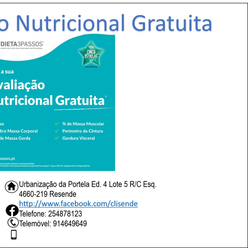 Avaliação Nutricional Gratuita (Dieta3Passos)